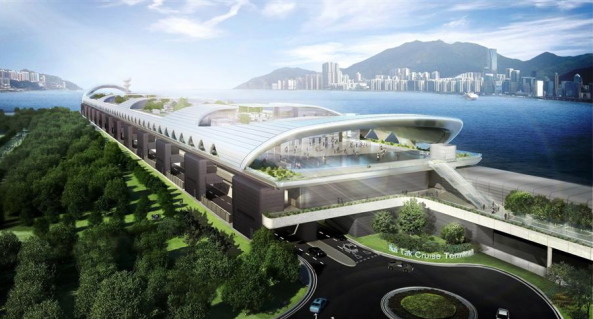 Foster, Hongkong, Fhrterminal, Nachhaltigkeit, cruise ship