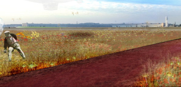 Tempelhofer Freiheit, Tempelhofer Flughafen, Flugfeld Tempelhof, Berlin, Parklandschaft,  gross.max Landschaftsarchitekten, Sutherland Hussey Architects, Wettbweerb entschieden, IGA 2017, IBA 2020 Berlin, Alexander von Humboldt, Regula Lscher, Ingeborg Junge-Reyer, Rehwaldt Landschaftsarchitekten, Topotek1