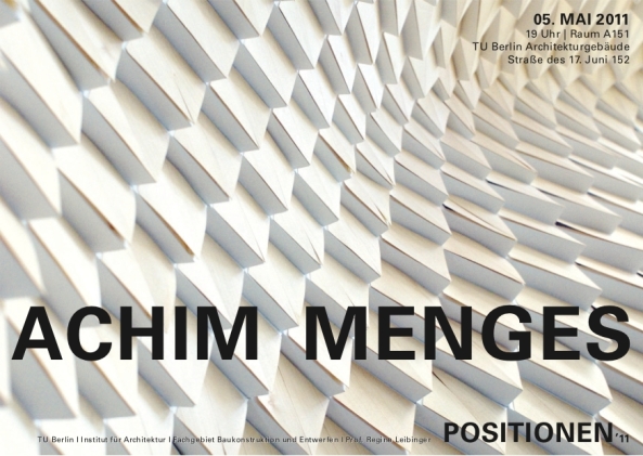 Vortrag von Achim Menges in Berlin