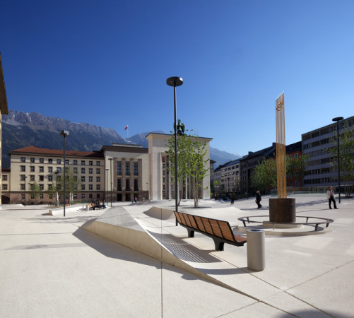 Platz in Innsbruck umgestaltet