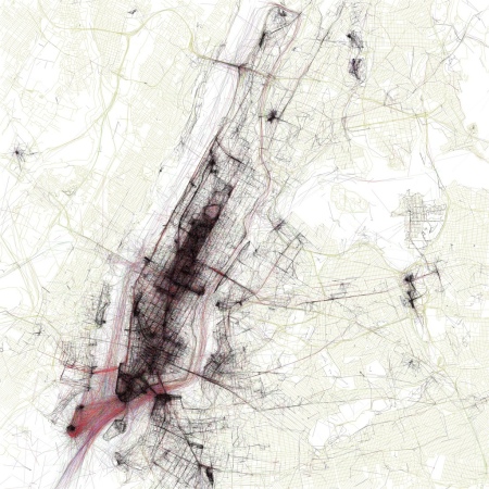 Eric Fischer: The Geotaggers` World Atlas #1: New York, 2010