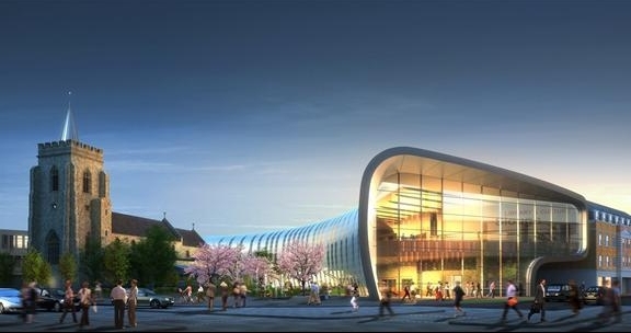 Entwurf fr das neue Kulturzentrum
