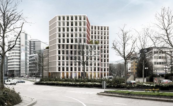 Baubeginn fr Brohaus von KSP in Stuttgart