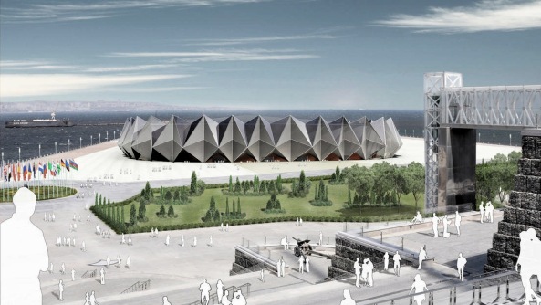 gmp bauen Arena in Aserbaidschan