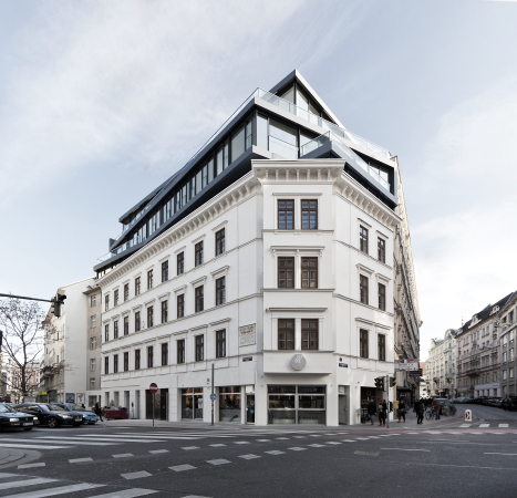 Wohnhaus in Wien aufgestockt