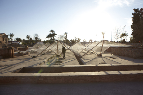 Barkow Leibinger Architekten, Biennale Marrakech, Higher Atlas, Loom-Hyperbolic,  Tempor�re Installation, Matrix