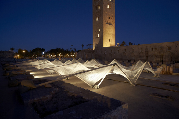 Barkow Leibinger Architekten, Biennale Marrakech, Higher Atlas, Loom-Hyperbolic,  Tempor�re Installation, Matrix