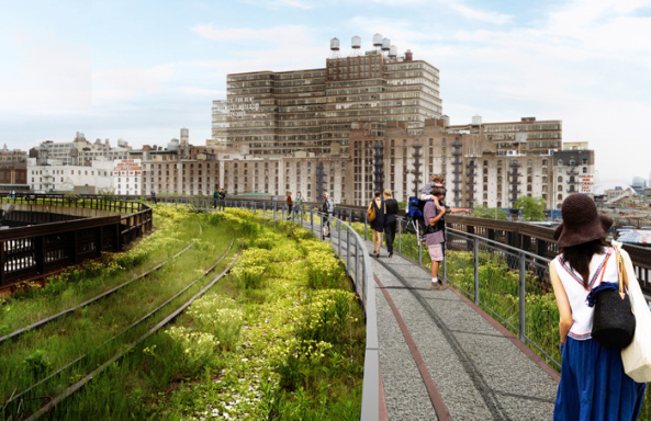 New York, Meatpacking District, High Line Park, Diller Scofidio + Renfro, James Corner FIeld Operations, Piet Oudolf, Rail Yard Section