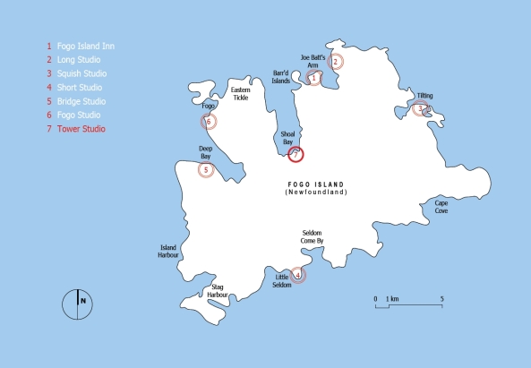 Fogo Island Studios, Kanada, Todd Saunders, Saunders Architecture, Long Studio, Short Studio, Bridge Studio, Tower Studio, Squish Studio, Fogo Studio