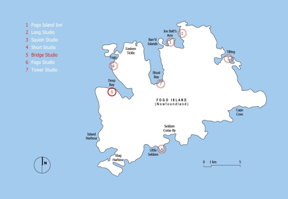 Fogo Island Studios, Kanada, Todd Saunders, Saunders Architecture, Long Studio, Short Studio, Bridge Studio, Tower Studio, Squish Studio, Fogo Studio