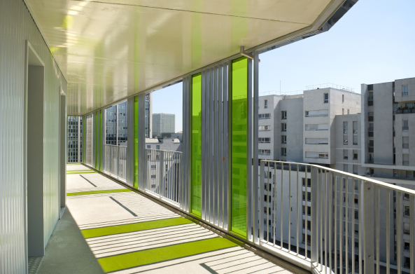 Wohnungsbau, Paris, Hamonic + Masson, Balkon