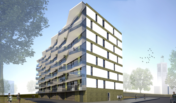 Sozialer Wohnungsbau, Leiden, Niederlande, Arons en Gelauff Architecten