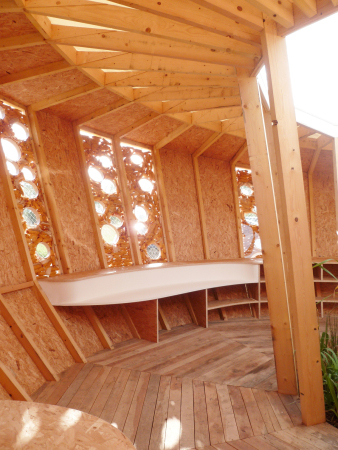 Tourner autour du Ried, StAndr-Lang Architectes, Bastien Saint-Andr, Maxime Lang, Muttersholtz, Delphine Gauchi Designer, Maiskolben als Fassade, Nachhaltiges Bauen, Sustainable Pavillon