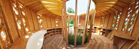 Tourner autour du Ried, StAndr-Lang Architectes, Bastien Saint-Andr, Maxime Lang, Muttersholtz, Delphine Gauchi Designer, Maiskolben als Fassade, Nachhaltiges Bauen, Sustainable Pavillon