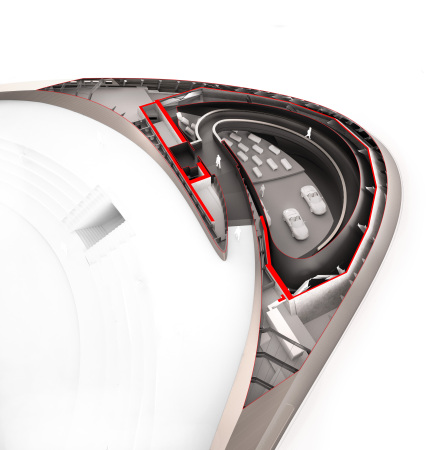 Porsche-Pavillon, Autostadt Wolfsburg, Henn, HG Merz, WES Landschaftsarchitekten