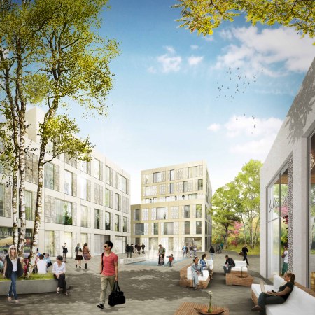 Fnf Morgen Dahlem Urban Village, Truman Plaza Zehlendorf, Dahlem, Berlin-Zehlendorf, Wiel Arets Architects, Gentrifizierung, Jan Bitter, Marthashof