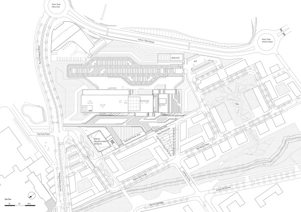 Zaha Hadid, Montpellier, Pierres Vives, Bibliothek, Archiv