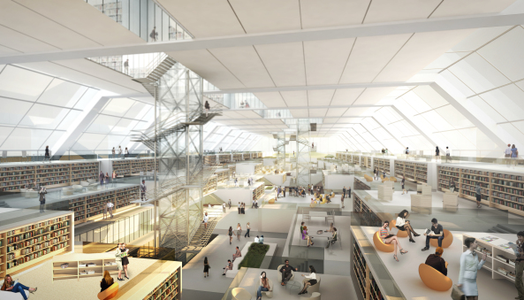 Architekten-Vorschlag fr Berlin: Bibliothek ins ICC
