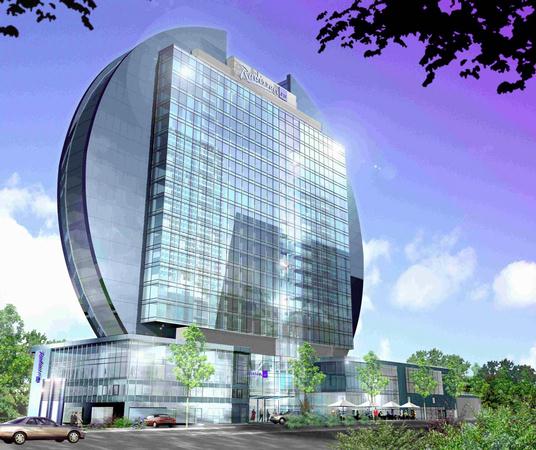 Baubeginn fr neues Hotelhochhaus in Frankfurt
