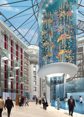 Riesen-Aquarium in Berliner Neubau erffnet