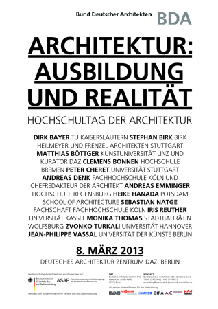 Architektur-Hochschultag im DAZ Berlin