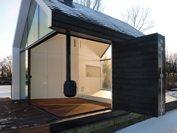Loosdrechtsche Plassen, Minihaus in Holland, 2by4-architects, Kleinod, Haus am See