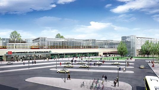 Baubeginn fr Fernbahnhof Papestrae in Berlin