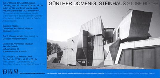 Domenig-Ausstellung in Frankfurt