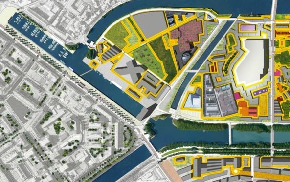 MVRDV, Masterplan in Caen, Frankreich, Freundlicher Urbanismus, Winy Maas, Orne, Masterplan als Mosaik