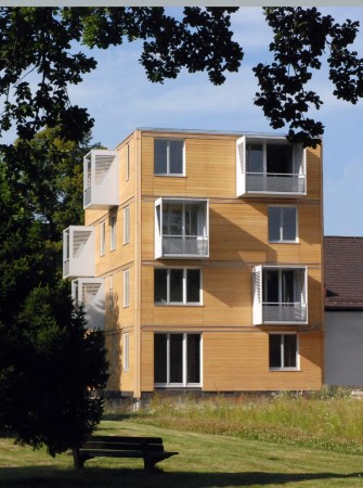 Anerkennung Kompenenten und Konzepte: Baussystem mehrgeschossiger Holzbau von Arthur Schankula, Mnchen