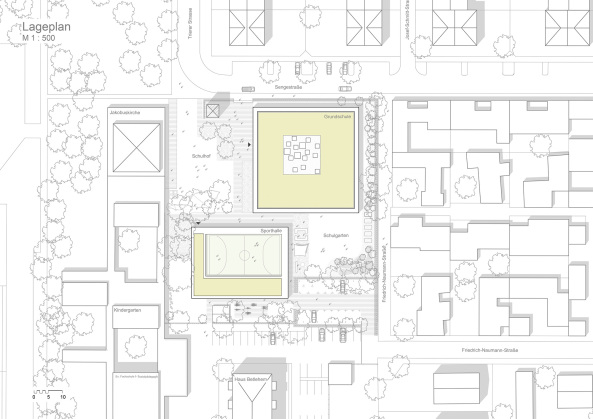Schule, Sporthalle, Montessori-Pdagogik, Wulf Architekten, Karlsruhe
