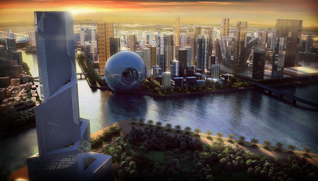 OMA stellen fertigen Masterplan fr Waterfront City in Dubai vor
