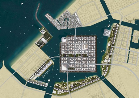 OMA stellen fertigen Masterplan fr Waterfront City in Dubai vor