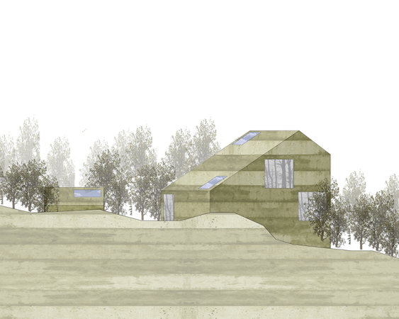 Wohnhaus, Atelier, Beton, James Graley Architects, Dorchester, Dorset, Grobritannien