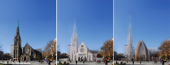 Kathedrale, Neubau, Abstimmung, Rekonstruktion, Warren and Mahoney, Christchurch, Neuseeland