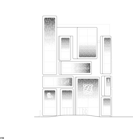 MRDV, Winy Maas, Jacob van Rijs, Nathalie de Vries, Chungha Building, Fassade, Gangnam Style, Seoul, Korea,  You Tube, Apgujing Road, Louis Quartoze, Shop in Seoul