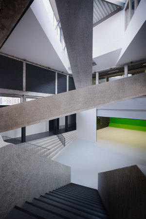 Treppenlabyrinth,  AVDK Architecten Vande Kerckhove (Kortrijk), University College Howest, Stairs, Steps, Treppenskulptur, Piranesi, Harry Potter, Game Design