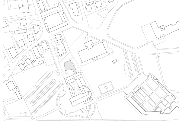 Pfarrzentrum, Betonskulptur, Bergamo, Gianluca Gelmini, Italien