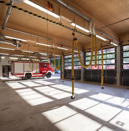 Bauhof und Feuerwehrhaus, Weyer, Hertl Architekten, Obersterreich, Feuer, Feuerwehr, Beton, Neubau, Schneider & Lengauer Architekten. Marktgemeinde Weyer