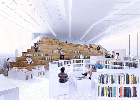 Baustart fr Bibliothek von OMA in Caen