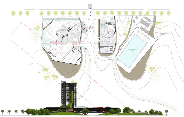 2. Preis: Jean-loup Baldacci, Felice Fanuele und Yu-Tse Tai, Ansicht und Grundriss EG