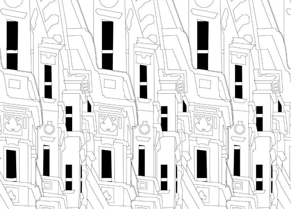 Parkhaus in Skopje, Barockgarage, Popelka Poduschka Architekten PPAG (Wien) und Goricanka Architects (Skopje), Milan Mijalkovic, Skopje 2014, Fassade, Kenzo Tange