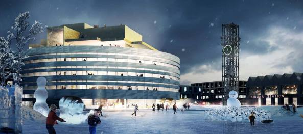 Rathaus, The Crystal, Kiruna, Henning Larsen Architects, Tema Landscape Architects, Schweden