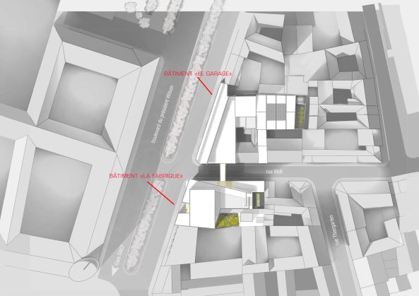 Marc Mimram Architectes, cole Nationale Suprieure d'Architecture de Strasbourg, Architekturschule in Straburg, Unigebude, Lamellenfassade, Marc Mimram