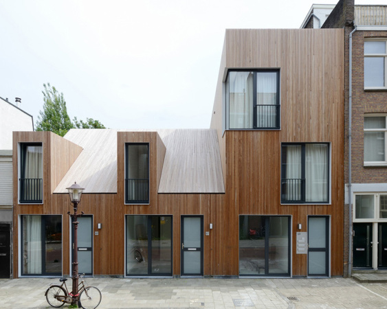 Wohnungsbau, Holzhaus, M3H architecten, Amsterdam, Niederlande