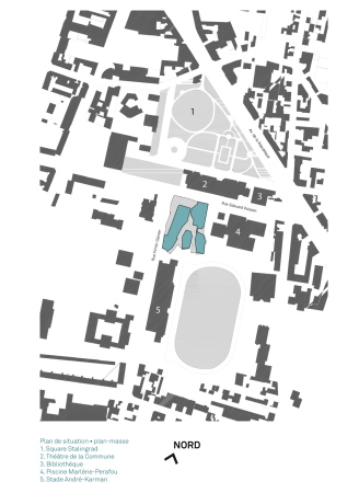 Conservatoire  rayonnement rgional (CRR) de musique et de danse et Espace culturel transdisciplinaire (ECT) Aubervilliers, La Courneuve, Franois CHOCHON et Laurent PIERRE architectes