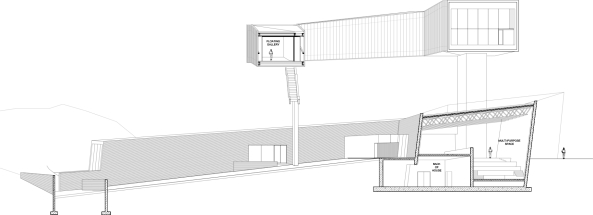 Nanjing Museum of Art and Architecture, Steven Holl Architects, Li Hu, Contemporary International Practical Exhibition of Architecture (CIPEA), Museumsneubau, Bauen in China, Skulptur, Bambusschalung, Beton, Schwarzer Beton, Bambus, Glas, Knick, Black Concrete, China