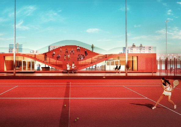 MVRDV bauen Tennisclub in Ijburg