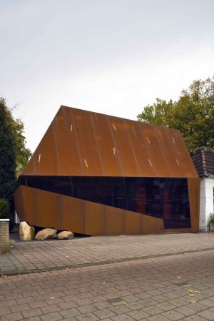 B�ro, Corten-Stahl, Stahl-H�lle, M�hn Bouman, Emmen, Niederlande