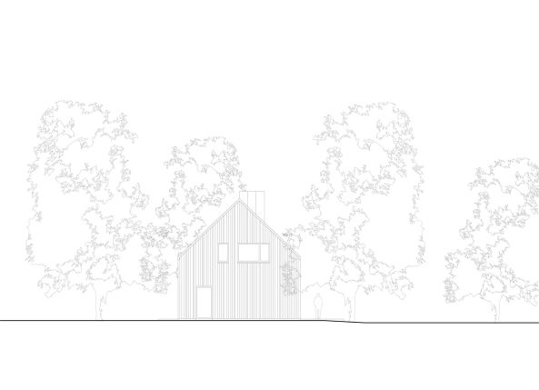 Haus in Kleinmachnow, Berlin, Holzhaus, Holzhtte, Wohnhuas, Kleinod, Musikerviertel, Haus im Wald, KrausevonMatuschka Architekten, Hans Krause, Peter von Matuschka, da! Architektur in und aus Berlin 2014, Satteldach